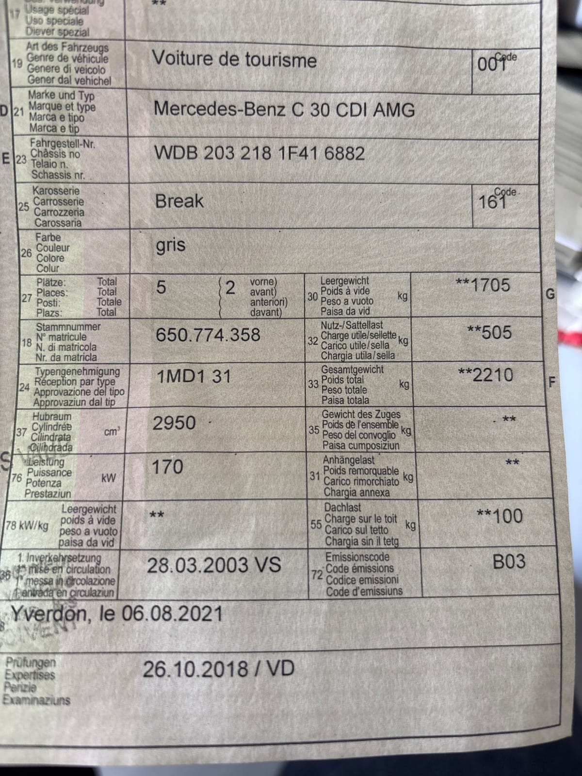 Mercedes C30 CDI AMG 2003 200'000 km roulant véhicule pour export Vallorbe Suisse romande Drive ON SA — photo 7